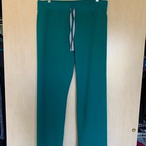 Hunter green Figs scrub pants
